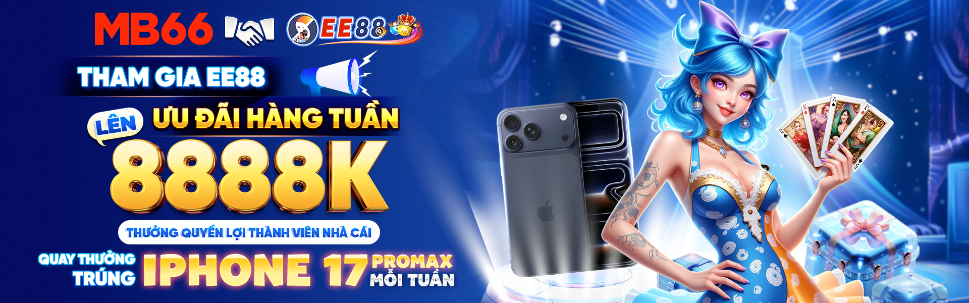 EE88 thưởng cực khủng cho các hội viên